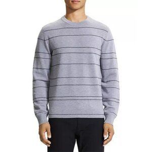 THEORY Men’s Size XXL 2X Kenny Merino Wool Sweater Grey Striped Pullover New